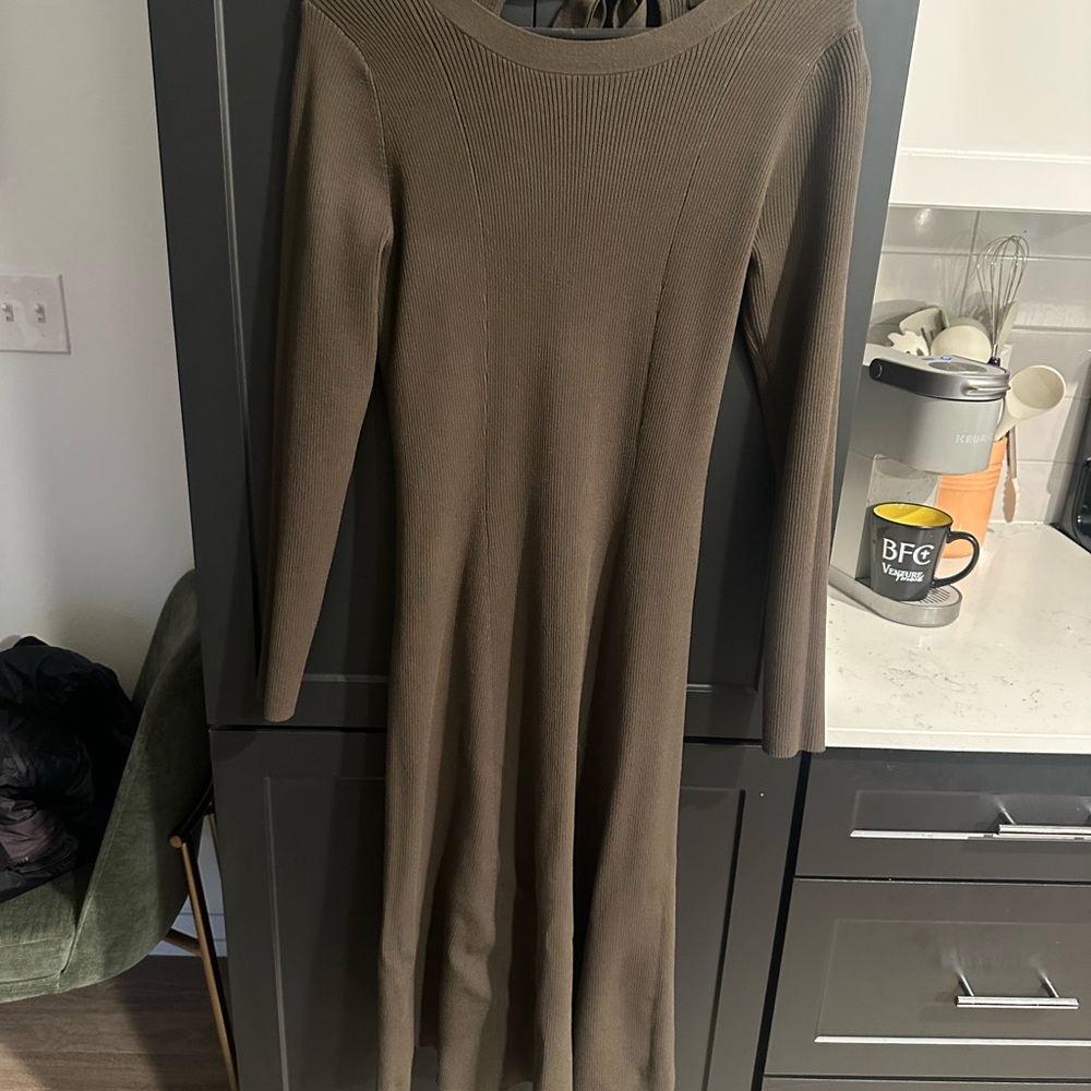 Banana Republic Olive Long Sleeve Dress